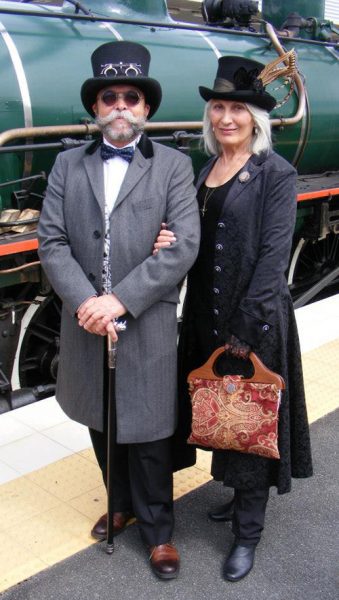 John and Kate Marshall wearing Edwardian and Steampunk 2015