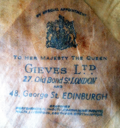 Inside of a Gieves Ltd Naval Hat 1970's