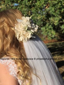 Philadelphia Philpot restoration of 1950's bridal headpiece Bec_Apri2016